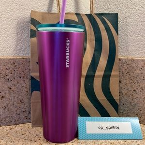 ❤️❤️ Starbucks 2022 Puffy Valentines Purple Stainless Steel Tumbler